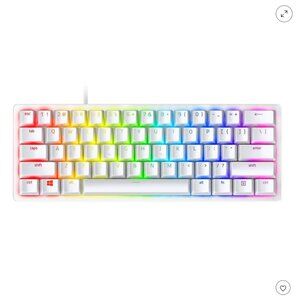 Razer Huntsman Mini Mercury with Clicky Purple Switch  🎮✨